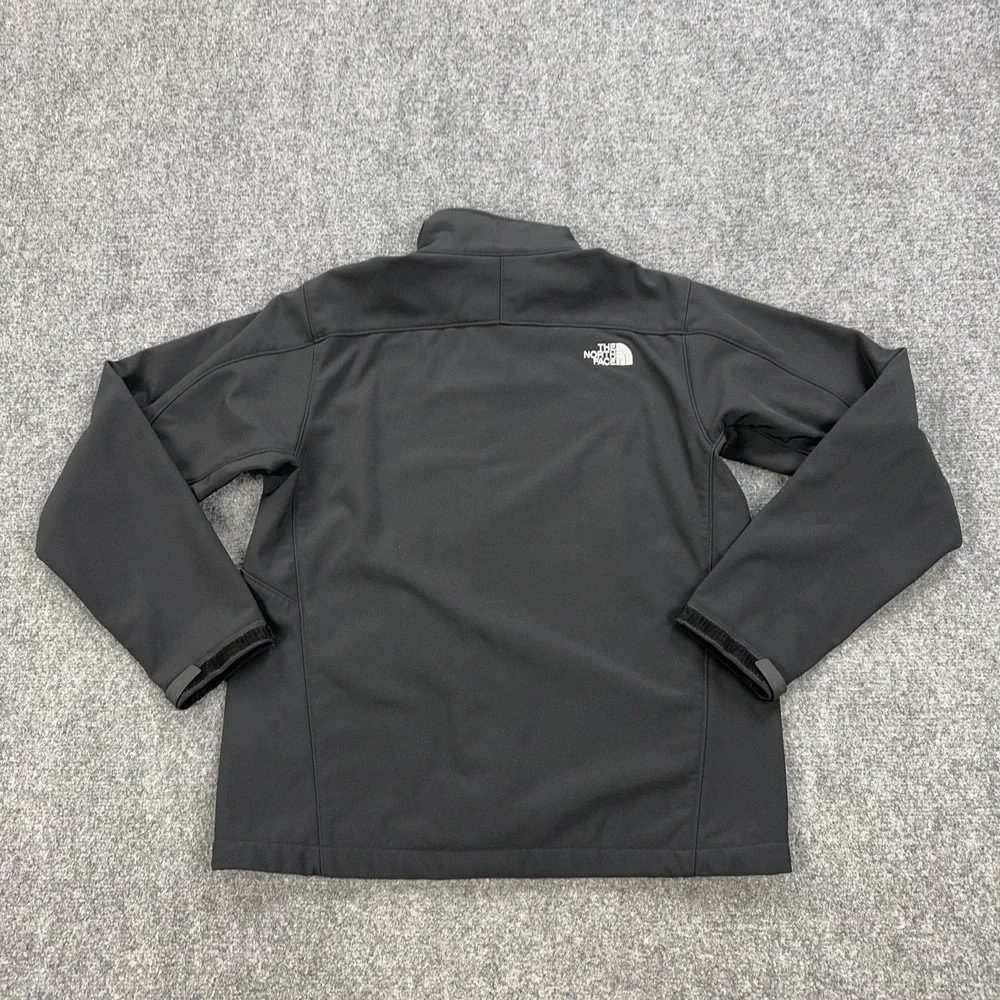 The North Face Jacket Mens Medium Black Softshell Full Zip Fleece Lined AMVY
